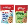 Kellogg's Muesli 0% Added Sugar Breakfast Cereal 500g Pack & Kellogg's Pro Muesli with 100% Plant Protein 500g