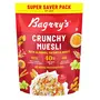 Bagrry's Crunchy Muesli 750gm Pouch| 40% Fibre Rich Oats with Bran | 82% Multi Grains Almonds Raisins & Honey | Breakfast Cereal | Natural Muesli