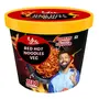 Yu - Red Hot Noodles Veg - 2X Spicy - Korean Chilli Flavour - No Preservatives - Instant Food - 100% Natural Cup Noodles - Ready to Eat Instant Noodles - 80g