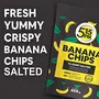 5:15PM Yellow Banana Chips Snacks - Fresh Crispy Banana Wafers Chips | Classic Salted Flavour 400g Packet, 2 image