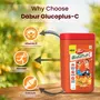 Dabur GlucoPlus-C Instant Energy Glucose Juicy & Tasty Orange Flavour Powder- 400g Jar | Glucose Replenishes Energy | 25% more Glucose| Vitamin C helps Boosts Immunity | Calcium Supports Bone Health, 5 image