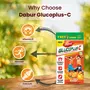 Dabur GlucoPlus-C Instant Energy Glucose Juicy & Tasty Orange Flavour - 500g (with Sipper Free) | Glucose Replenishes Energy | 25% more Glucose in every sip| Vitamin C helps Boosts Immunity | Calcium Supports Bone Health, 4 image