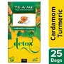 TE-A-ME Detox Cardamom Turmeric Herbal Infusion Tea 25 Infusion Tea Bags | 100% Natural Ingredients - Ginger Cinnamon Cardamom Orange Peel Turmeric Clove Black Pepper | 100% Caffeine Free, 3 image