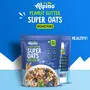 ALPINO High Protein Super Rolled Oats Unsweetened 1kg - Rolled Oats & Natural Peanut Butter 24g Protein No Added Sugar & Salt non-GMO Gluten-Free Vegan Peanut Butter Coated Oats, 2 image