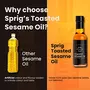 Sprig Toasted Sesame Oil |100% Natural | No artificial colours flavor additives or preservatives | Vegan Kosher Gluten free |Liquid Seasoning| Premium Finishing Oil |For Sauteing & Finishing| Enjoy with Noodles Salads Stir-fries Sauces Marinades | 125 g, 5 image