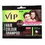 VIP 5 in 1 Hair Color Shampoo (400ml Bottle + 2 Sachets) (black) For Hairs Mustache Beard Chest & hands Ammonia Free Instant Hair Colour Can be Applied with Bare Wet hands, 2 image