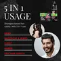 VIP 5 in 1 Hair Color Shampoo (400ml Bottle + 2 Sachets) (black) For Hairs Mustache Beard Chest & hands Ammonia Free Instant Hair Colour Can be Applied with Bare Wet hands, 4 image