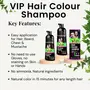 VIP 5 in 1 Hair Color Shampoo (400ml Bottle + 2 Sachets) (black) For Hairs Mustache Beard Chest & hands Ammonia Free Instant Hair Colour Can be Applied with Bare Wet hands, 6 image