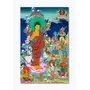 THANGKA PAINTING Wall Poster | Thangka Poster | Traditional | Bedroom | Hall | Hotel | Living Room | Tearproof | Laminated | Size - 45 X 30 cms | KV