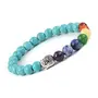 Crystu Turquoise Synthetic Bracelet 7 Chakra with Buddha Head Crystal Stone Bracelet for Reiki Healing and Crystal Healing Stones (Color : Multi), 3 image