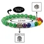 Crystu Natural Green Jade Bracelet 7 Chakra with Buddha Head Crystal Stone Bracelet for Reiki Healing and Crystal Healing Stones (Color : Multi), 3 image
