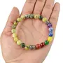 Crystu Natural Serpentine Bracelet 7 Chakra with Buddha Head Crystal Stone Bracelet for Reiki Healing and Crystal Healing Stones (Color : Multi), 2 image