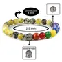Crystu Natural Serpentine Bracelet 7 Chakra with Buddha Head Crystal Stone Bracelet for Reiki Healing and Crystal Healing Stones (Color : Multi), 3 image