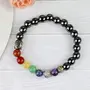 Crystu Natural Hematite Bracelet 7 Chakra with Buddha Head Crystal Stone Bracelet for Reiki Healing and Crystal Healing Stones (Color : Multi), 4 image