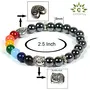 Crystu Natural Hematite Bracelet 7 Chakra with Buddha Head Crystal Stone Bracelet for Reiki Healing and Crystal Healing Stones (Color : Multi), 3 image