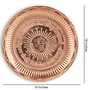 RAIMA CRAFTS Copper Handmade Pooja Thali/Plate with Om Symbol and Gayatri Mantra in Center Religious Gift Item Festival/Diwali Gift Item Pooja Plate-10 Inches Medium Copper Brown, 3 image