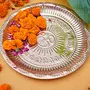 RAIMA CRAFTS Copper Handmade Pooja Thali/Plate with Om Symbol and Gayatri Mantra in Center Religious Gift Item Festival/Diwali Gift Item Pooja Plate-10 Inches Medium Copper Brown, 5 image