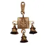 JAIPUR STONE WORK Lord Ganesha Bells Brass Showpiece (9 cm x 3 cm x 15 Brown)