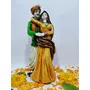 WOOD CRAFTS OF RAJASTHAN Polyresine Rajasthani Village Lovely Couple Idol
