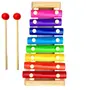 WOOD CRAFTS OF RAJASTHAN Wooden Xylophone Musical Toy Piano for Kids Babies Childerns with 8 Note 3+ Age Multicolour 1 Xylophone 2 Sticks