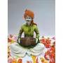 WOOD CRAFTS OF RAJASTHAN Polyresin Rajasthani Man Playing Dholak Decor Idol