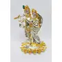 CHURU SILVERWARE Radha Krishna Idol Two Tone/Ganga Jamuna (7 Inches Height) (Gold and Silver)
