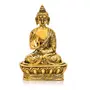 Buddha Idol Statue Metal Gold Plated Lord Blessing Buddha Idols Showpiece for Home Decor Living Room Table Top Garden Diwali Decoration Items & Gifting