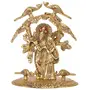 CHURU SILVERWARE Handicraft Radha Krishna Idol Showpiece Metal StatueSculpture(15 cm x 10 cm x 20 cm Gold)