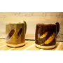 _Red Brown Ceramic Coffee Mug -Set of 2