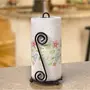 WROUGHT IRON CRAFTS Wooden Paper Towel HolderTissue Paper Roll Stand/Napkin Holder for Kitchen