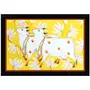PICHWAI- PAINTED TEMPLE HANGING Pichwai Painting Two Kamdhenu Cows Photo Frame Size 19.5X13.5 Inches