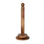 WROUGHT IRON CRAFTS Mango Wood Paper Towel Holder for Kitchen (Brown)