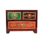 HANDPAINTED WOODEN DRAWER CHEST Traditional Wooden Hand Painted 2 + 1 Drawer Chest 6Inch / 15Cm
