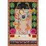 PICHWAI- PAINTED TEMPLE HANGING Large Pichwai Painting Print Shrinathji with Peacocks Darshan Size 24X36 Inches