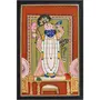 PICHWAI- PAINTED TEMPLE HANGING Large Pichwai Painting Print Shrinathji Gulabi Shringaar Darshan Size 24X36 Inches