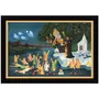 PICHWAI- PAINTED TEMPLE HANGING Pichwai Painting Krishna Vastra Haran Leela with Gopis Photo Frame Size 19.5X13.5 Inches