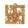 MEENAKARI ENAMEL PRODUCTS Metal Lord Ganesh on Om Swastik Wall Hanging