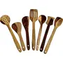 SAHARANPUR HANDICRAFTS Enterprise Wooden Serving & Cooking/Spatula & Ladle Spoon Kitchen Utensil (Pack of 7)