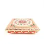 MEENAKARI ENAMEL PRODUCTS Wooden Minakari Puja Chowki | Wooden Chauki Bajot (6 Inch Golden) - for Festivals Puja Home Decor and Gifts