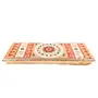 MEENAKARI ENAMEL PRODUCTS Wooden Minakari Chowki Bajot | Wooden Patla (12 Inch Golden) - Religious Meenakari Choki for Festivals Puja Home Decor and Gifts