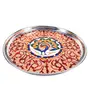 MEENAKARI ENAMEL PRODUCTS Meenakari Pooja Thali Peacock Design Stainless Steel Decorative (Red|11 Inch) for Pooja Festivals | House Warming Gifting | Wedding Occasions