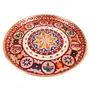MEENAKARI ENAMEL PRODUCTS Pooja Thali Shubh Labh Design Stainless Steel Decorative Meenakari Pooja Plate (Multicolor|12 Inch) for Home Dcor/Pooja & Gifts