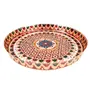 MEENAKARI ENAMEL PRODUCTS Meenakari Pooja Thali Flower Design Steel Decorative (Multicolor|13 Inch) for Home |Office |Mandir |Return Gift Items