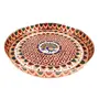 MEENAKARI ENAMEL PRODUCTS Pooja Thali Peacock & Flower Design for (Red|13 Inch) Welcome Plate/Home/Pooja/Wedding/Festival Pooja Thali