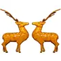 SAHARANPUR HANDICRAFTS Deer Wooden handicrafts Home Decor Showpiece for Living Room Bedroom and Table Decor 17cm Pack of 2