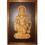 SAHARANPUR HANDICRAFTS Hanuman Ji Murti Wall Hanging wooden Lord Balaji Bajrangbali Sankat Mochan Maruti Idol handicrafts Showpiece Home Dcor an pooja for God 54cm lengthclear1 in Box