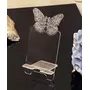 SAHARANPUR HANDICRAFTS Acrylic Multipurpose Portable Mobile Phone Stand and Holder (Butterfly)