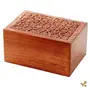 SAHARANPUR HANDICRAFTS :- Wooden Urn Box Jewelry Box Vanity Box Wooden Ashes Box Storage Box Table Decor Living Room Decor Bed Room Decor