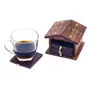 SAHARANPUR HANDICRAFTS :- Wooden Coaster Hut Shape Coaster Antique Designing Wooden Coaster Set