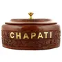 SAHARANPUR HANDICRAFTS Wooden Hot Pot Casserole Dish with Lid Tortilla Bread Chapati Keeper/Wood Carving Gorgeous Chapati Box Serve Casserole || Brown (Big Size 9 INCH)